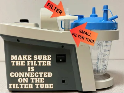 Filter connected on the small filter tube.